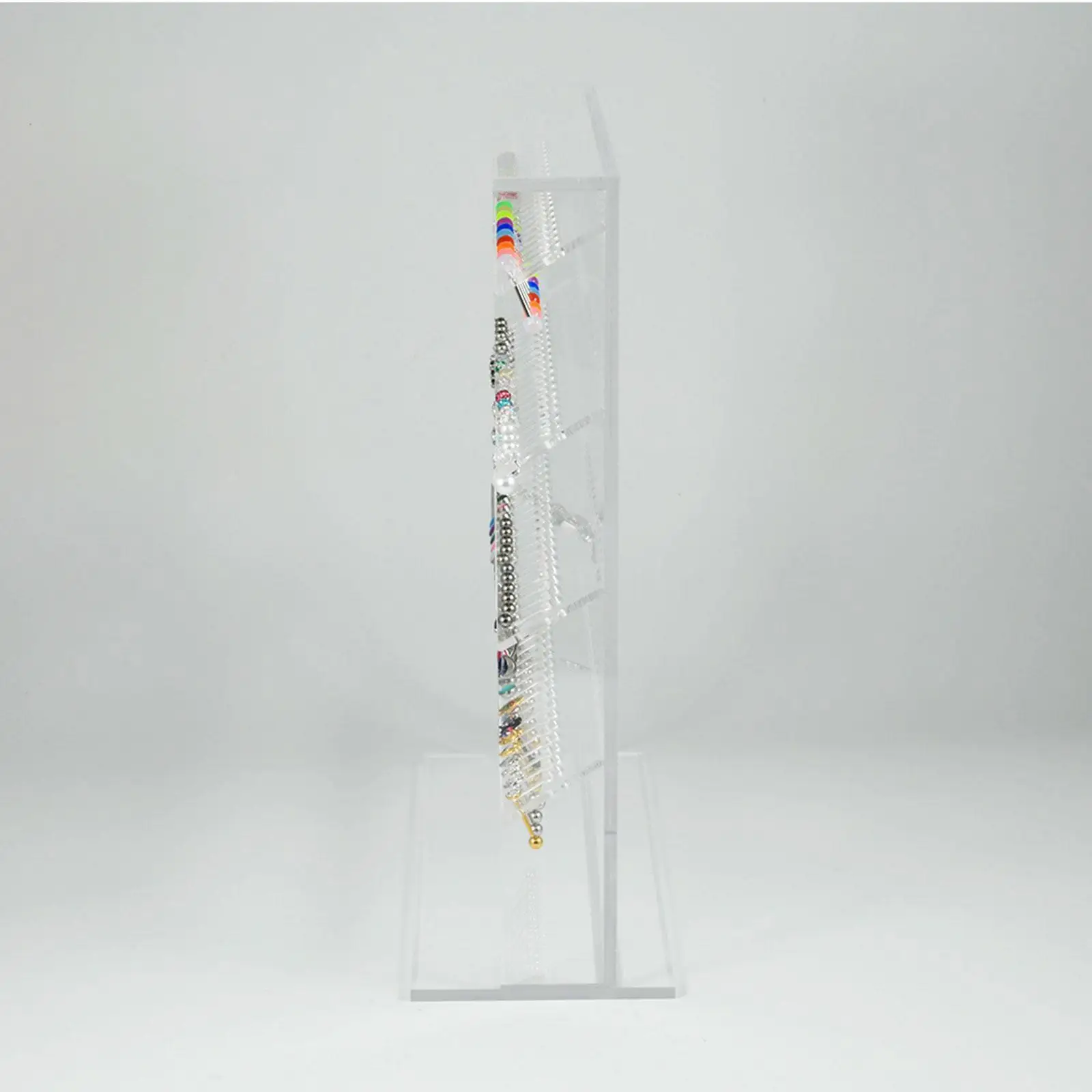 

Акриловый лоток для хранения ювелирных изделий, стойка для выставок, 72 отверстия, держатель, контейнер, прозрачная акриловая полка для сережек, женщин и мужчин