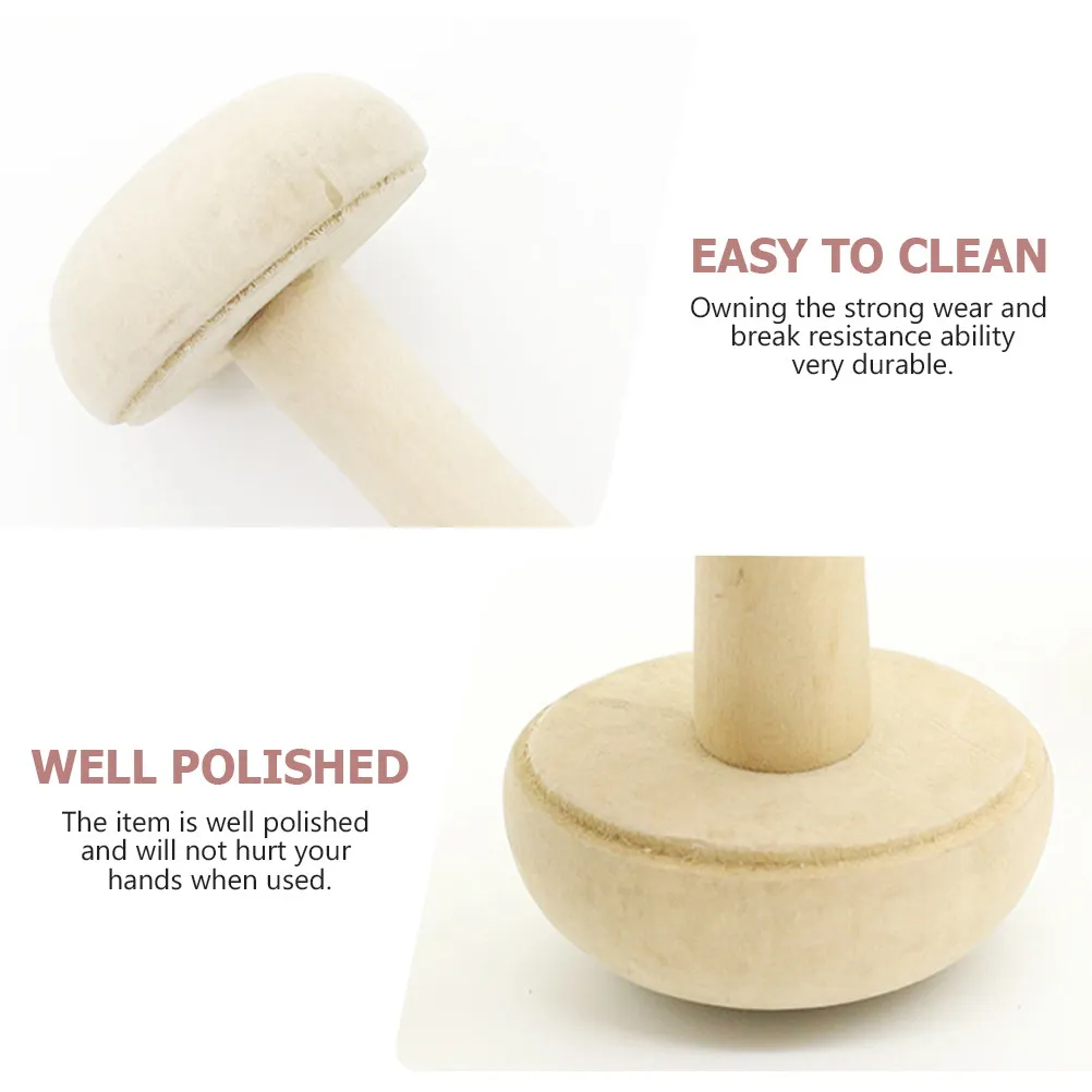 5Pcs Wood Rubbing Mushroom Tool for Paper Printing Ink Printmaking Craft Supplies Strong Wear Resistant Easy Clean
