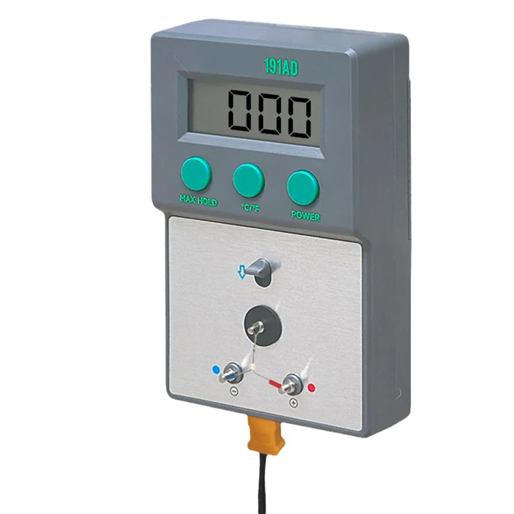 191AD Probador de temperatura de punta de soldador Termómetros de punta de soldador 0-800 ° C 13,7*8,5*3,5 cm con 10 sensores sin plomo