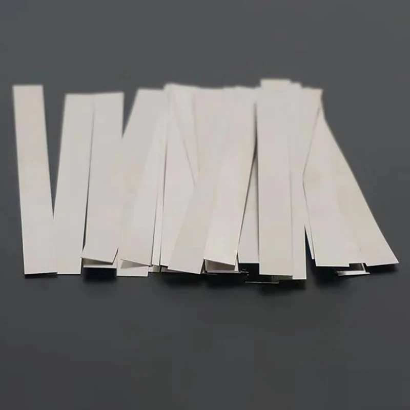 20pcs/pack 0.15/0.2mm Thick Pure Nickel Strip Sheet For Li-ion Battery Pack Welding 99.96% High Purity Nickel Strips Tabs