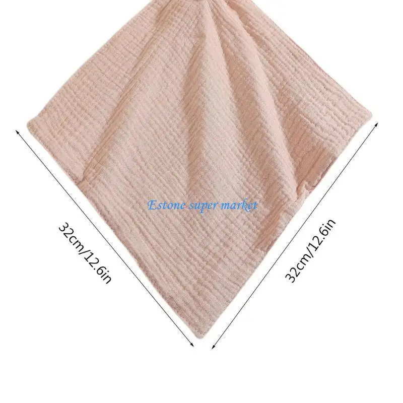 090B مريلة أكل الأطفال ناعمة من قماش التجشؤ ومناديل مربعة الشكل وبطانية أمان لطيفة #6