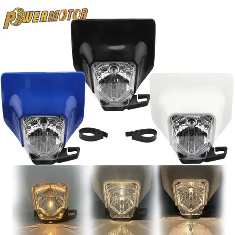 FE250 FC250 TC25 Motorcycle Halogen Headlight Dirt Pit Bike Headlamp For Husqvarna FC TC FX TE TX 125 250 300 350 450 501 701