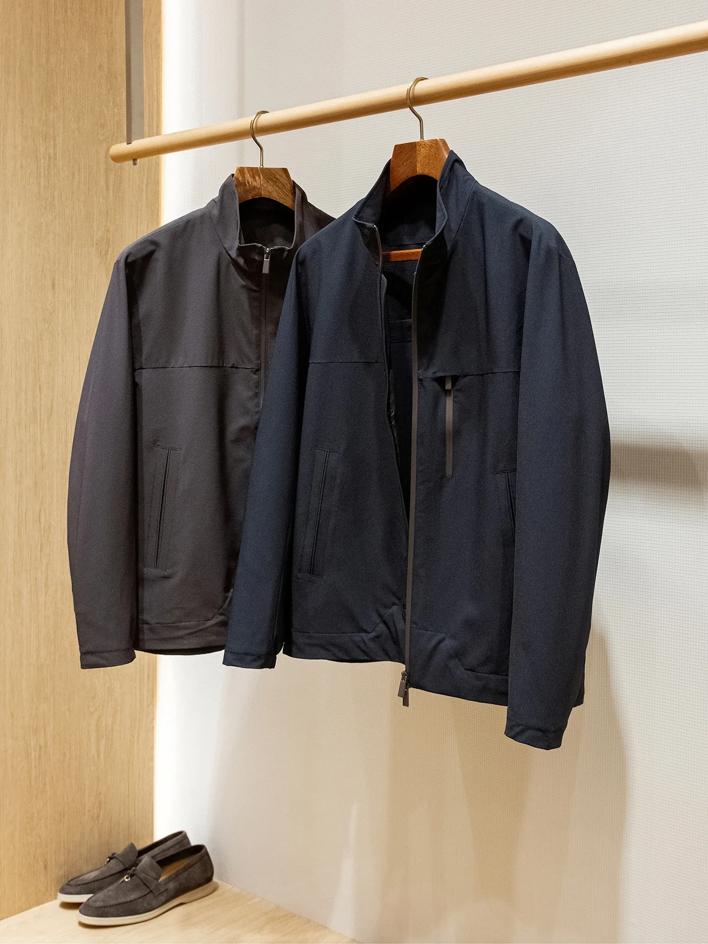 

ZZ outdoor waterproof lightweight anti-wrinkle fabric men's casual stand-up collar thin jacket