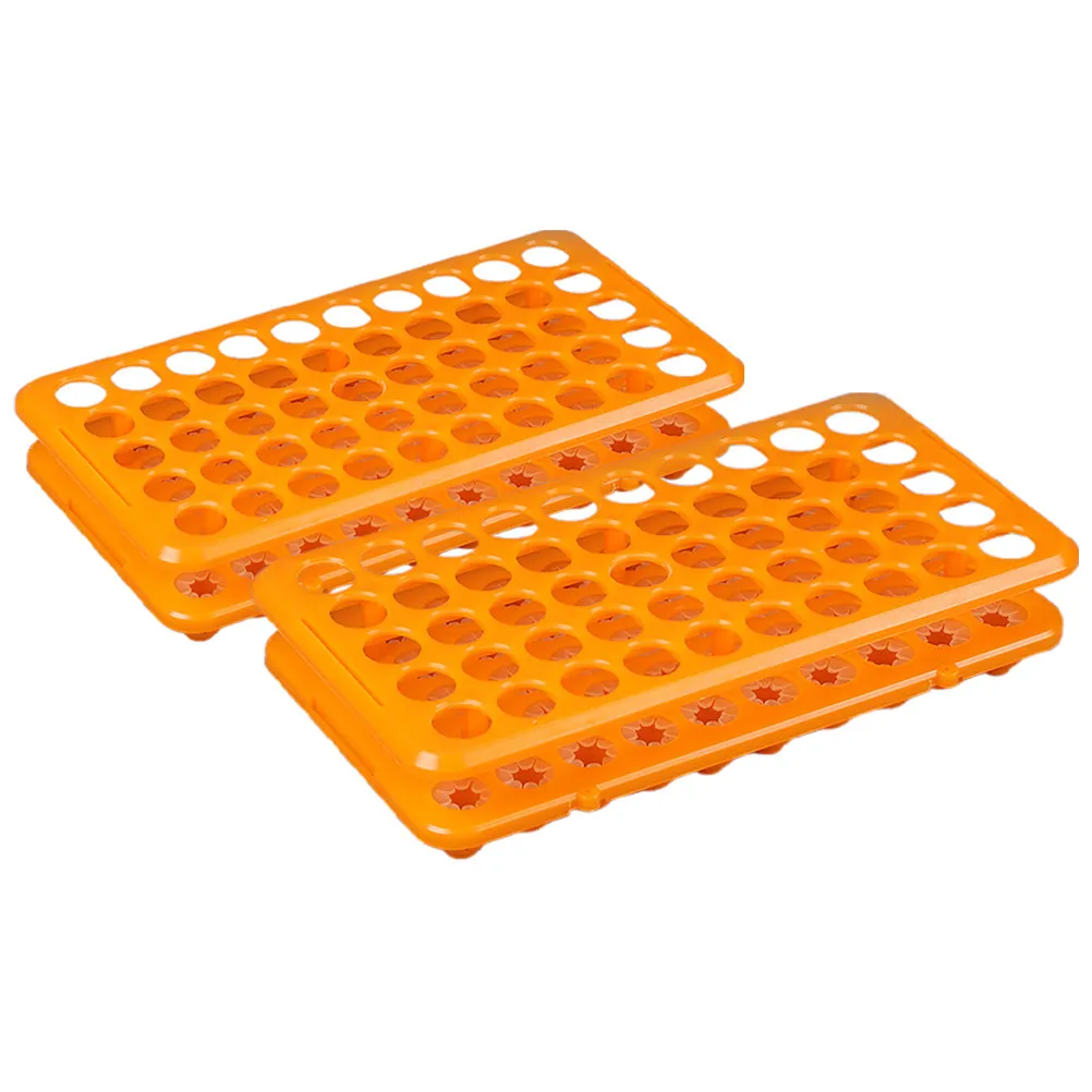 2Pcs Test Tube Rack 50 Holes Multifunctional Scientific Experiment Organizer for School Laboratory Home Science Projects