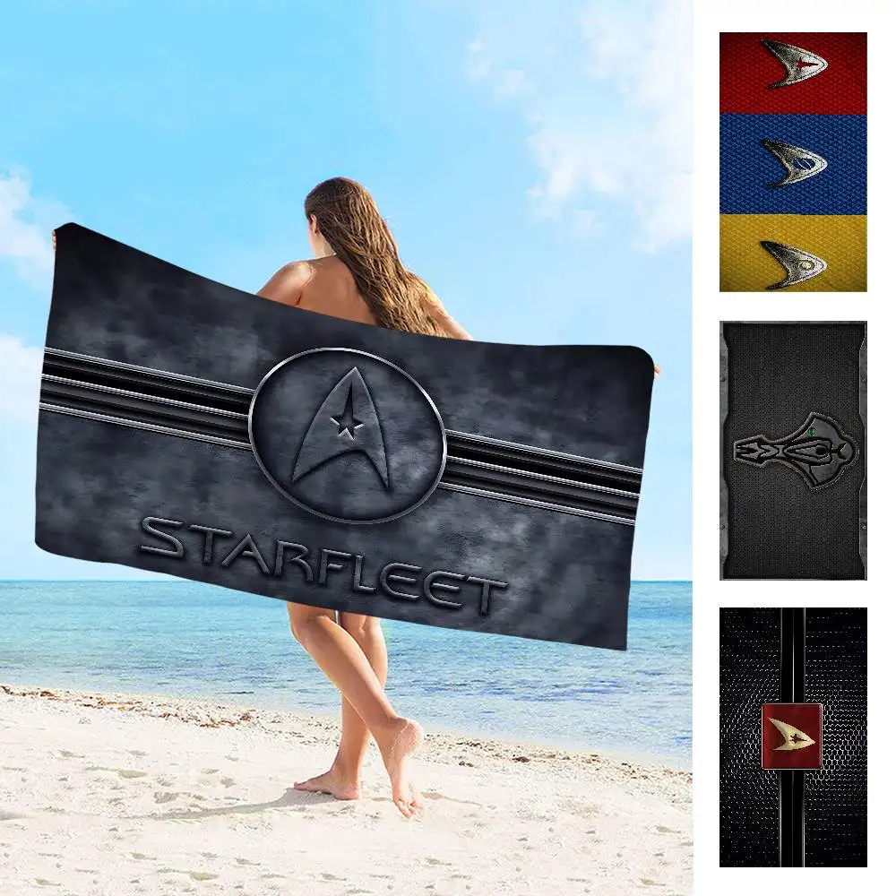 S-Star Trek Microfiber Printed Beach Towel Mountain Climbing Yoga Beach Swimming Running Absorbent Soft Towel