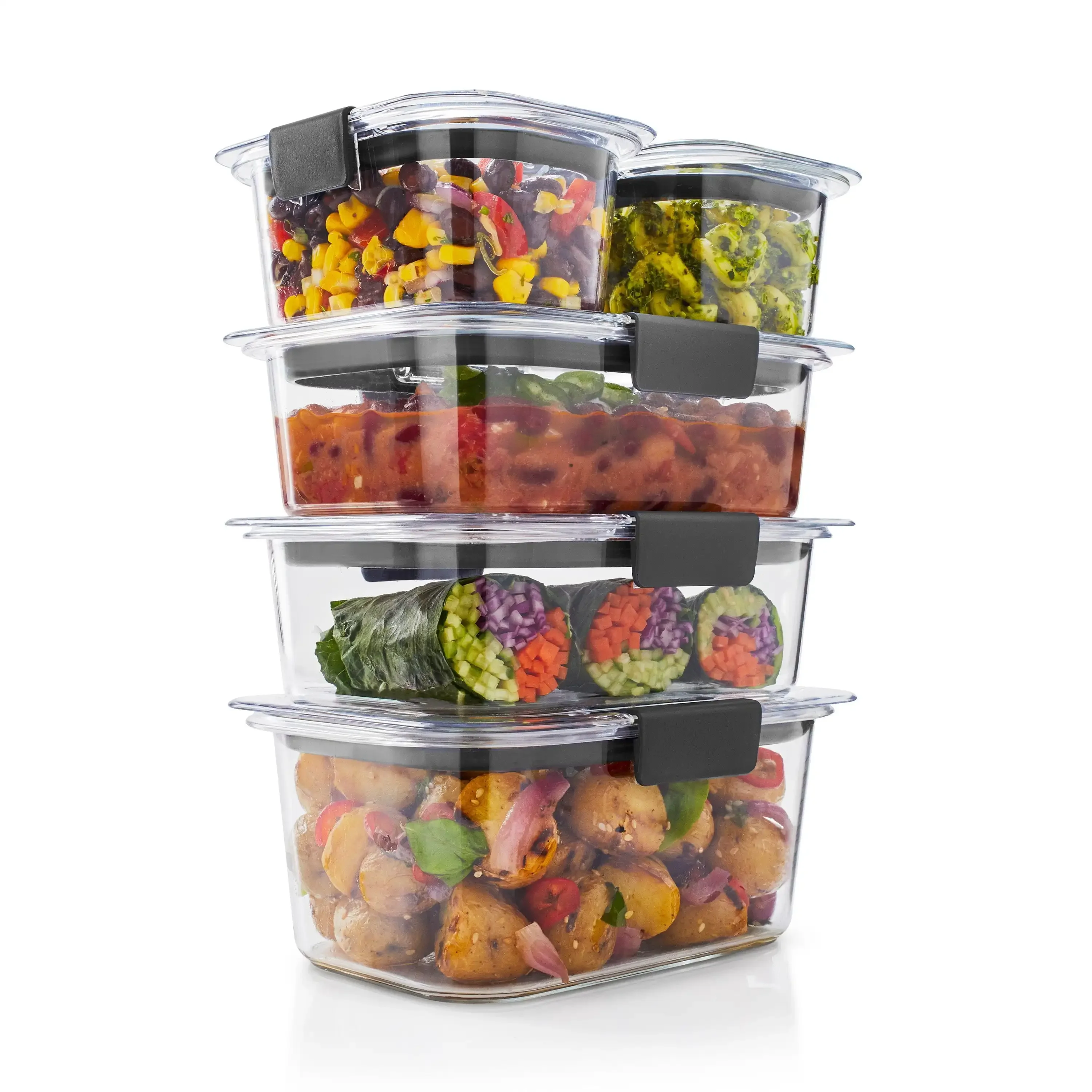 NEW 10-Piece Set, Clear and Airtight Food Storage Containers USA