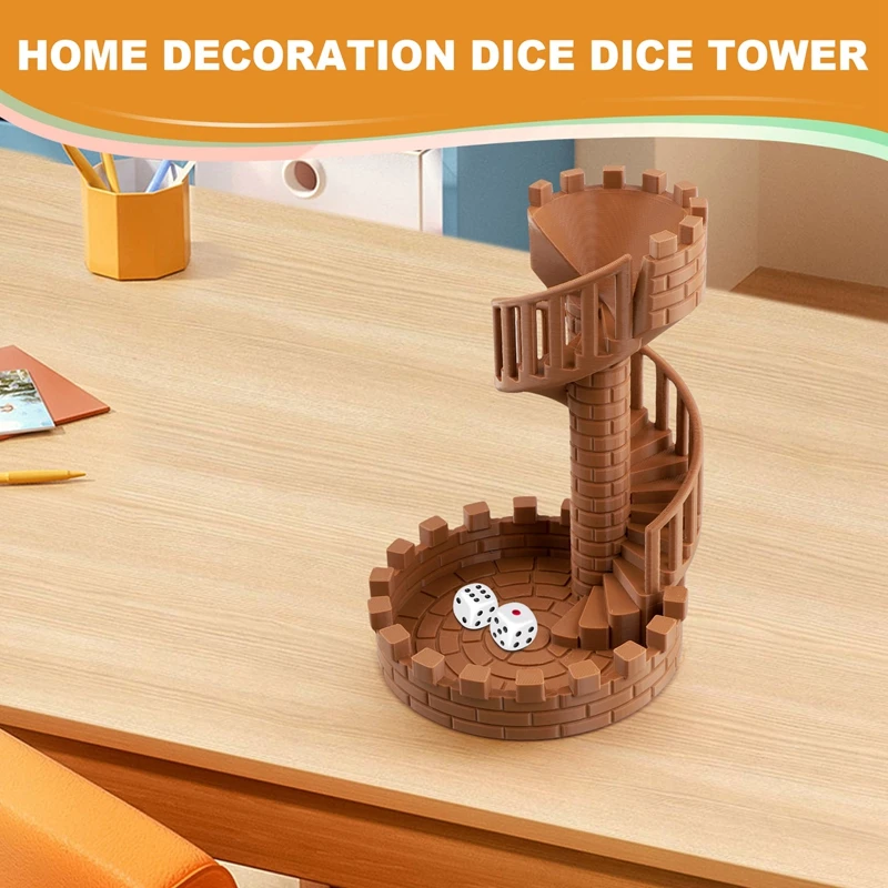 

Dice Tower Bricks Castle Dice Tower Rolling Tray Tower — идеально подходит для игр D&D RPG и настольных игр, лучший подарок