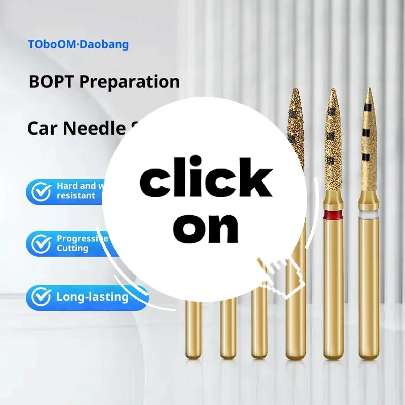 

6PCS Dental Preparation Bur Vertical Dental Preparation Restoration Kit Full Crown Restoration Dental Tools