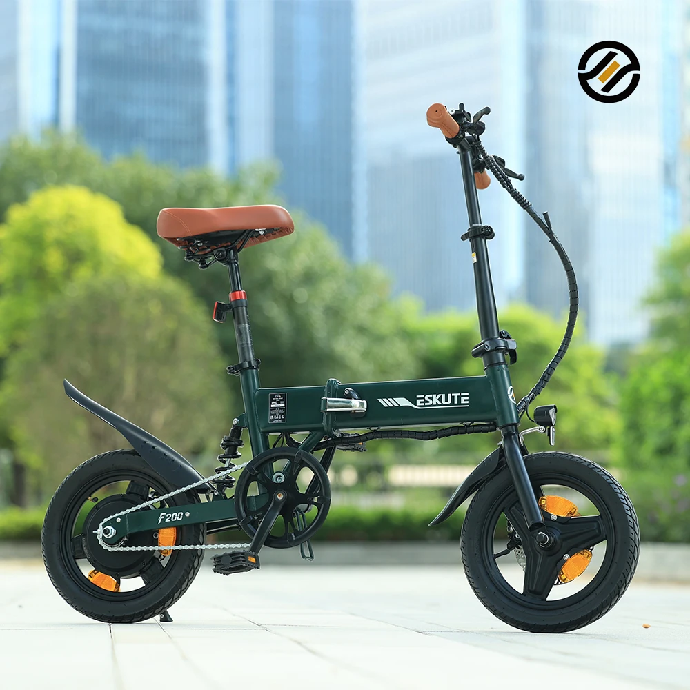 ESKUTE Wholesale 14 Inch Folding Small Ebike Portable 250W 36V 7.8Ah Disc Brake E Bike Foldable Adult Electric Bike From China