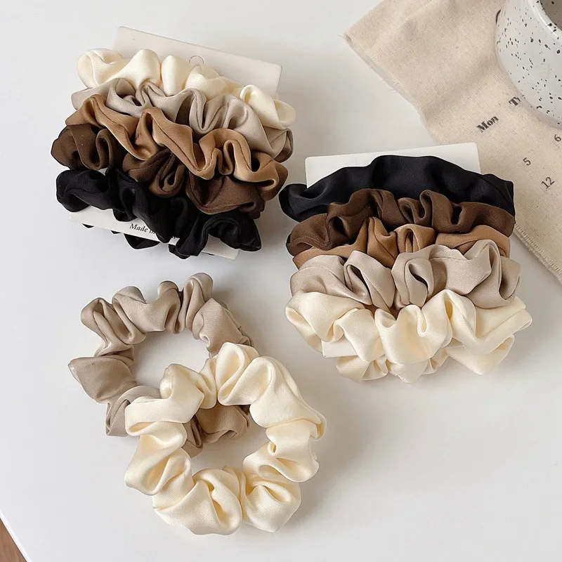 Elegant Satin Hair Scrunchies for Women Softer Than Elastic Bands Hair Rope Girls Elegant Strong Ponytail Hair Ties Accessories image 4