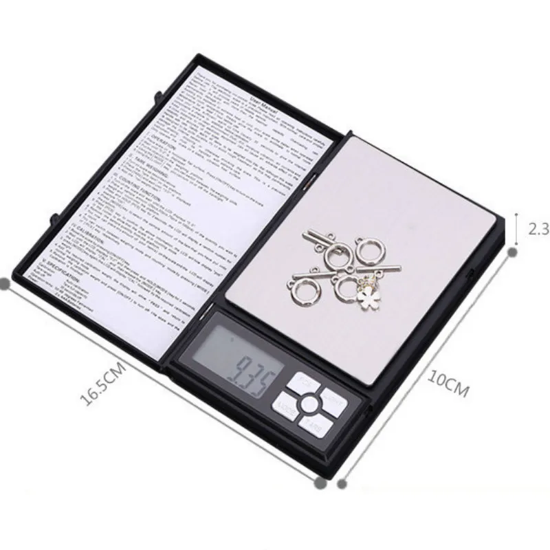 2000g/0.1g 디지털 주방 휴대용 전자 저울, 포켓 LCD 정밀 보석 저울 무게 균형 체중계