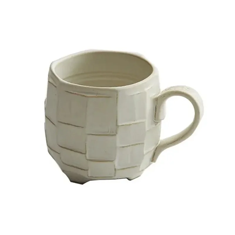 420ml retro cerâmica áspera xícara de café canecas japonesas leite xícara de chá cozinha café da manhã aveia copo-ABXK