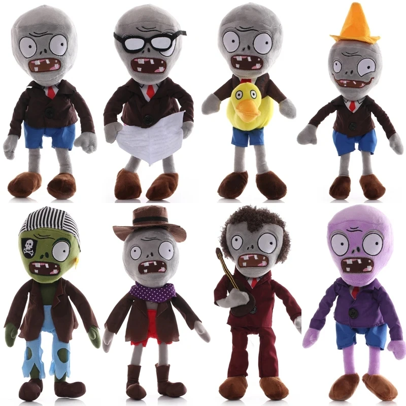 1pcs Plants vs Zombies Plush Toys 30cm PVZ Gargantuar Hats Pirate Duck Zombie Plush Stuffed Toys Doll Soft Toy Gifts for Kids