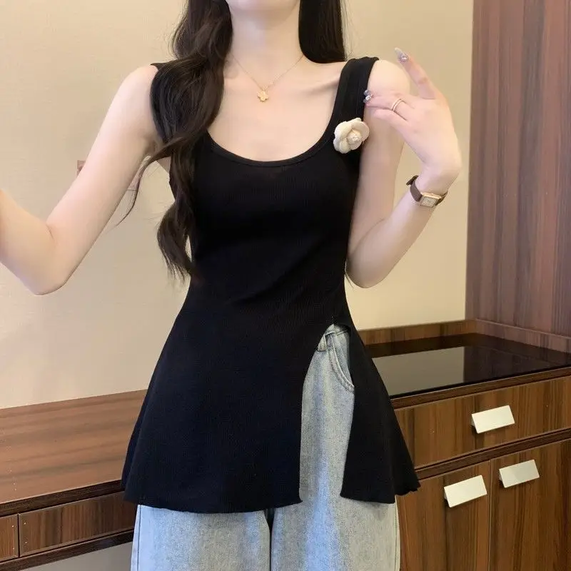 

Womens Tanks Camis Cotton Mixed Loose Fit Beachwear Bohemian Cottagecore Relaxed Feminine Artistic Youthful Romantic Practical