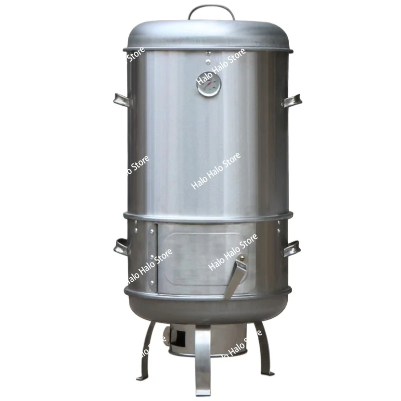 40 Inch Smokeless Charcoal Roaster Oven Outdoor Cooking Barrel for Duck Chicken Skewers Camping Home Stainless Steel
