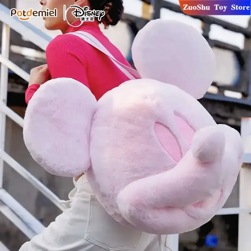 

Disney Genuine Mickey New Women'S Handheld Doll Bag Fashion Shoulder Bag Solid Color Versatile 3d Doll Storage Bag Birthday Gift