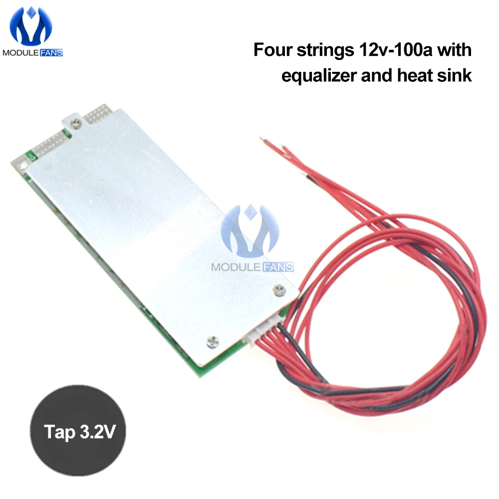 4S 12V 100A Lifepo4 BMS Protection Board Module 3.2V With Balanced Inverter UPS Packs Energy Storage BMS Battery Protect Charger