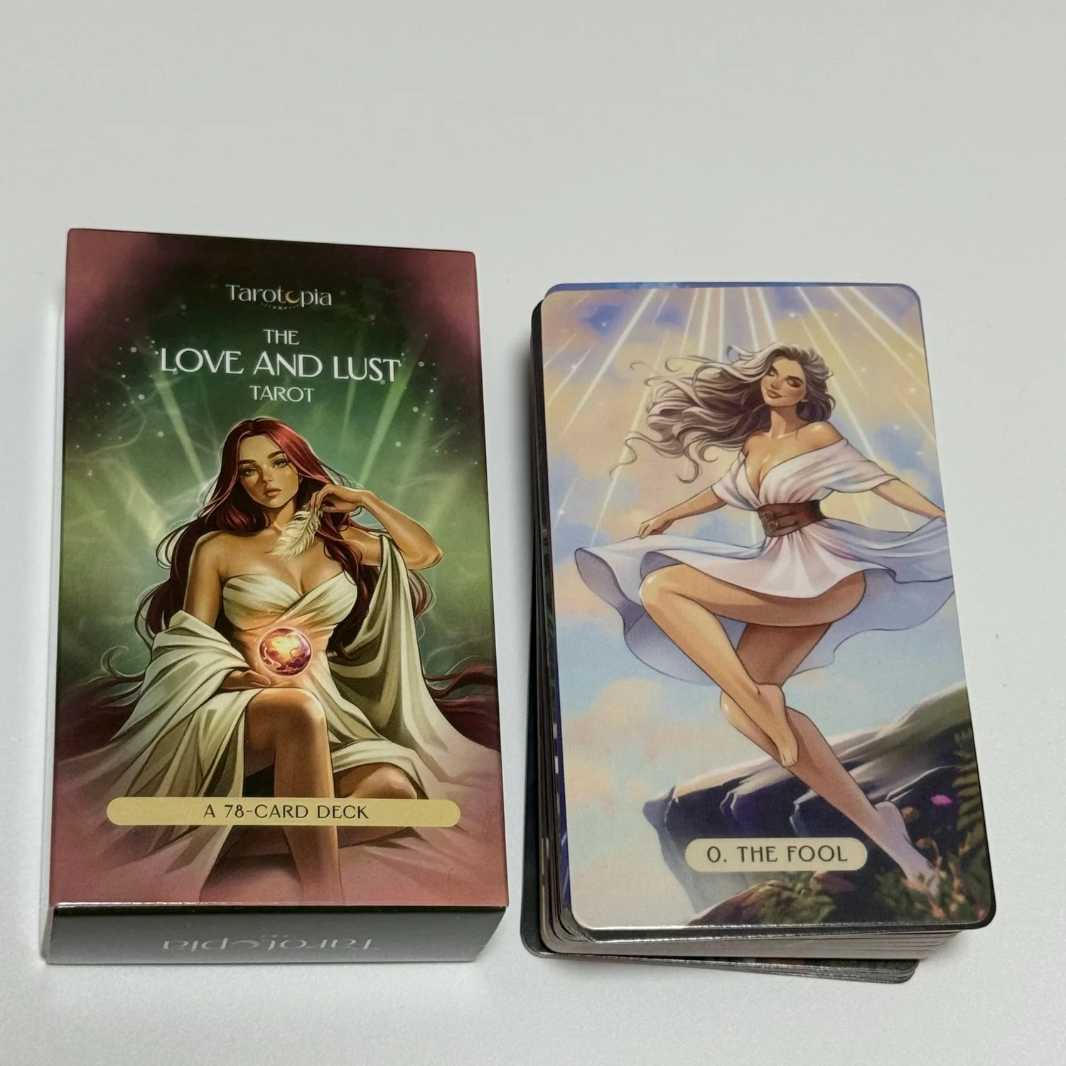 78 cartas del Tarot del Amor y la Pasión, versión en inglés, juegos de mesa para lecturas de pasión, intimidad y amor profundo.