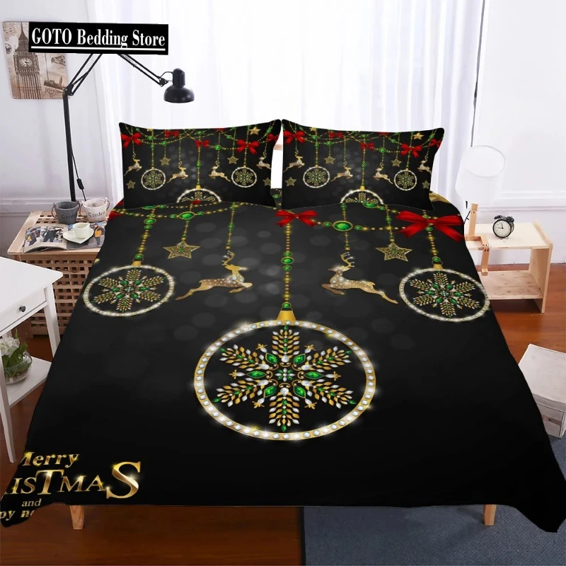 Quilt cover set Christmas Snowflake deer dekbed overtrek Adult Queen King Size Bedding Set Duvet Cover PillowCases Home textiles