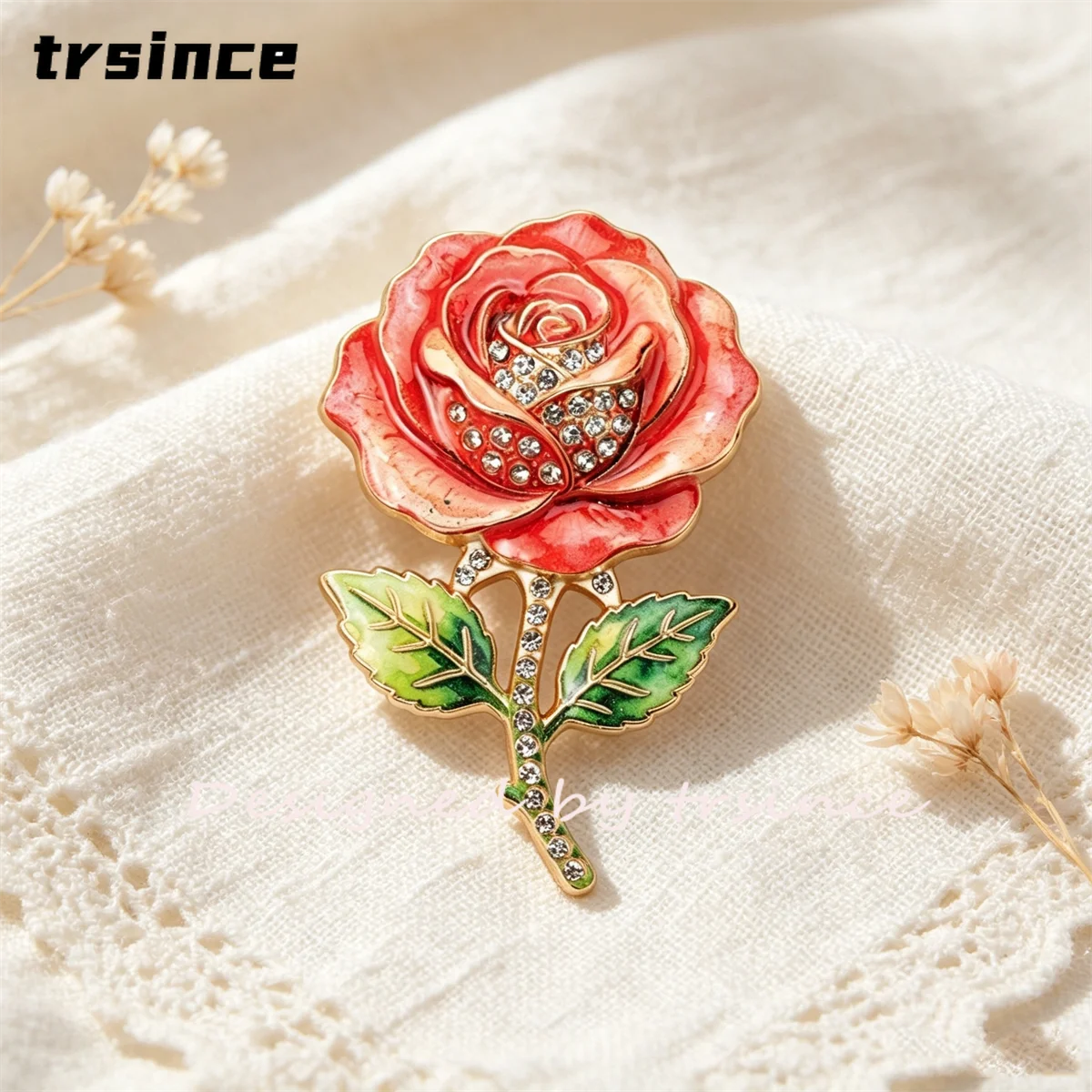 เข็มกลัดดอกกุหลาบเคลือบวินเทจ - Vintage Collectible Pins บทวิจารณ์และราคา