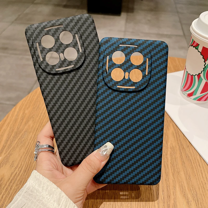 For Vivo iQOO 13 Case Ultra-thin Carbon Fiber Stripe Pattern Texture Matte Hard Light Cover For iQOO 13