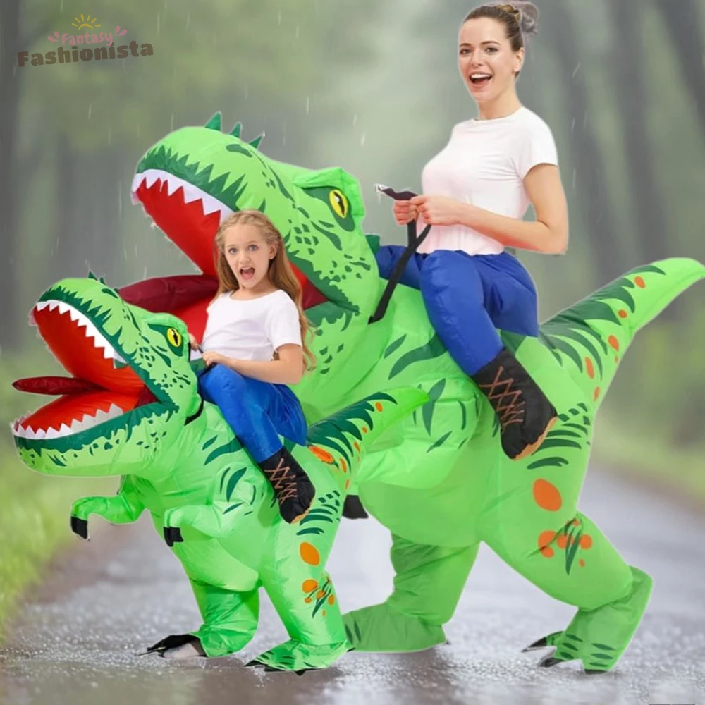 Creative Party Inflatable Dinosaur Costume Adult Kids Cosplay Cartoon Model Inflatable Costume - Suitable for Holiday Parties