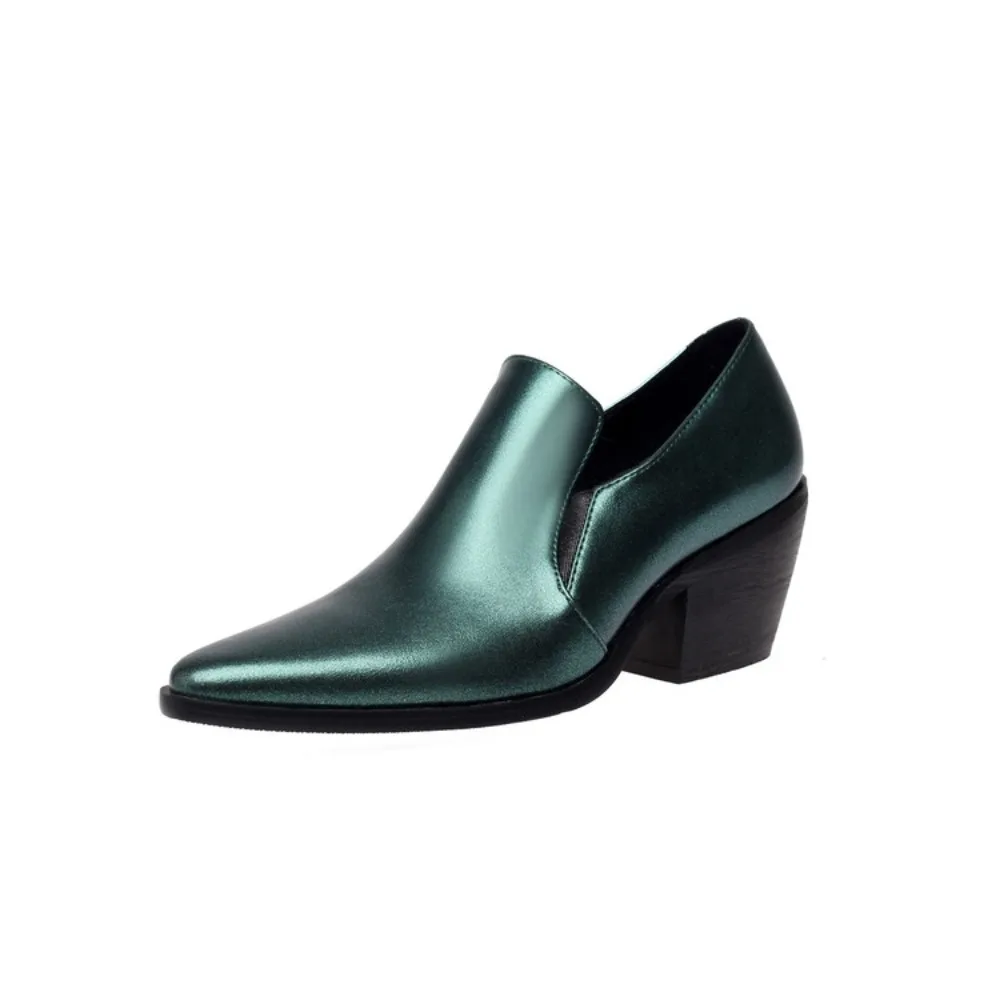 

BLXQPYT Женские туфли на толстом высоком каблуке, модные, с острым носком, глубоким вырезом, удобные, для вечеринок, офиса, свадьбы, для невесты, большие размеры 46, 2401-5