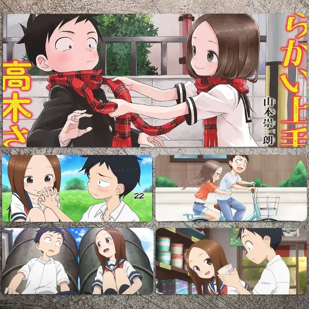 Teasing Master Takagi San Anime Mousepad Non-slip Suitable For Office Computers Laptops E-sports Game Desk Mats XXL Keyboard