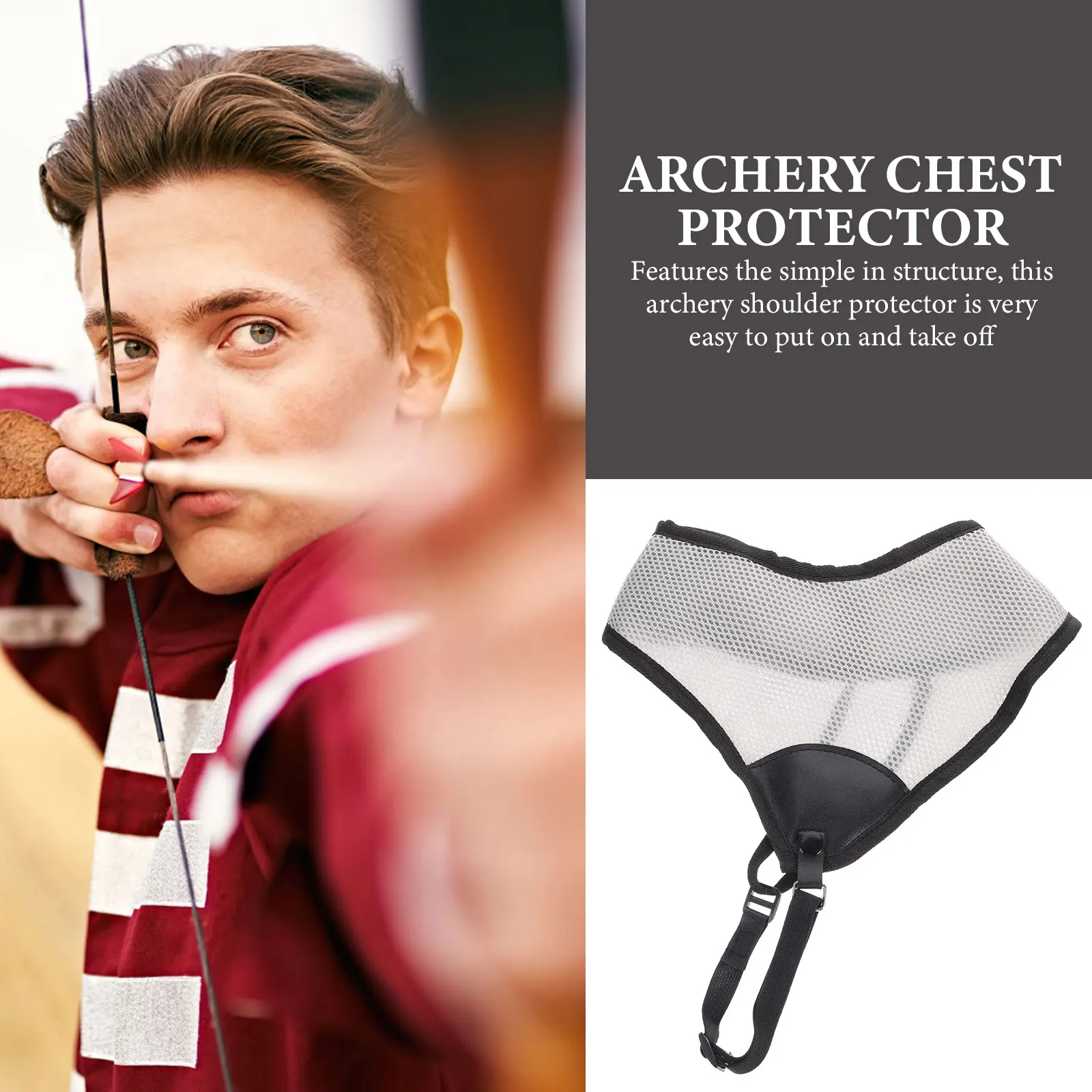 

Recurve Bow Chest Protection and Arrow Protective Gear Cover Shoulder Pads Guard