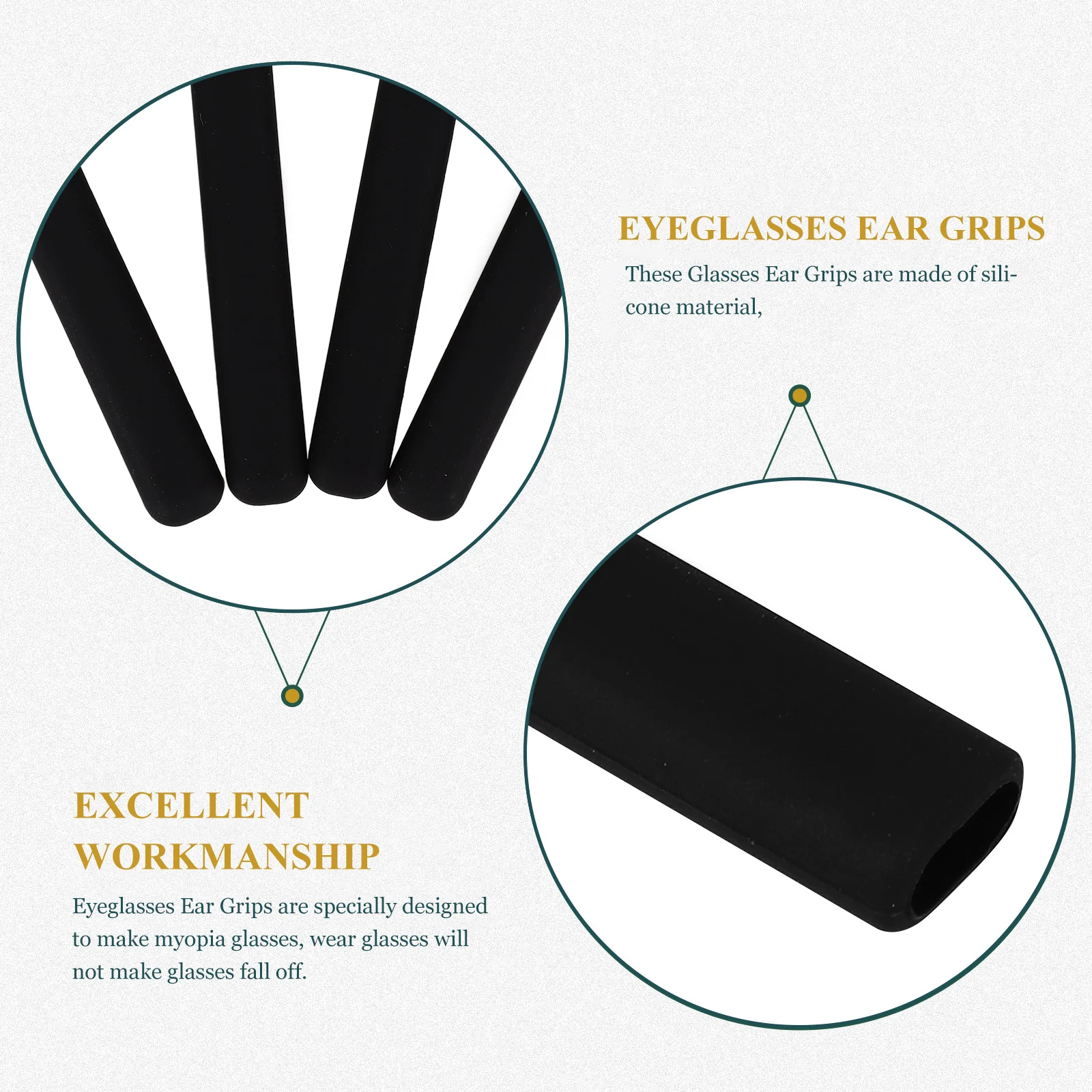 

2Pairs Silicone Glasses Anti Slip Ear Grips Eyeglass Holders Sport Outdoor Running Swimming Gymnastics Eyeglass Ear Grips