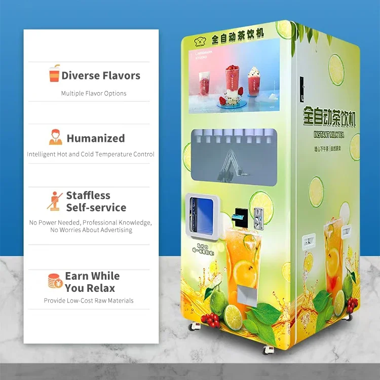 Fabrikverkauf Smart Milk Boba Bubble Tea Vending Machine Vollautomatischer Bubble Tea Vending Machine Robotics für Getränke