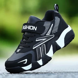 Kids Fashion Sneakers Boys Tennis Shoes Comfortable Leather Running Shoes Lightweight Outdoor Children's Sports Walking Shoes