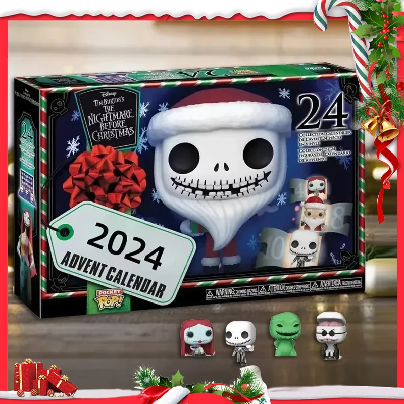 24 Styles The Nightmare Before Christmas Advent Calendar Toys Gags Practical Jokes Acrylic Material Kids Christmas Gifts