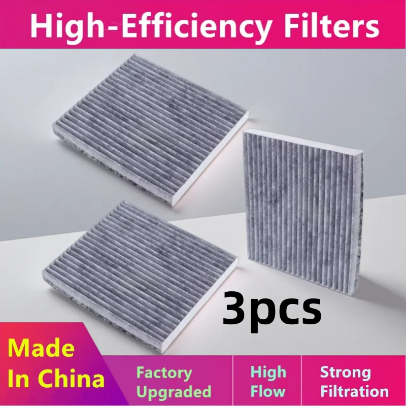 3 Piezas/Filtro de Aire para Cabina JMC Yuhu 7, Yuhu 9, Yusheng S350/2021 2022 2023 2024 2025 2026/Piezas de Auto -T1306