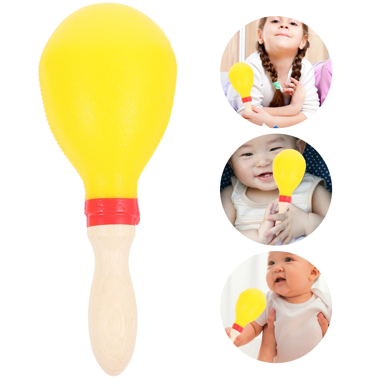 1 Pair Percussion Instrument Maracas Shaker Toddler Maracas Shaker Wood Maracas Shakers kids maracas shaker