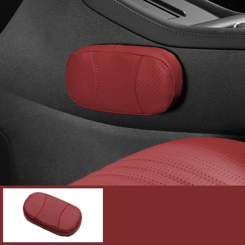 Car Leather Knee Pad Generic Damage-free Installation Auto Pillow Long Distance Driving Leg Pad Hand Holder Support Accessories