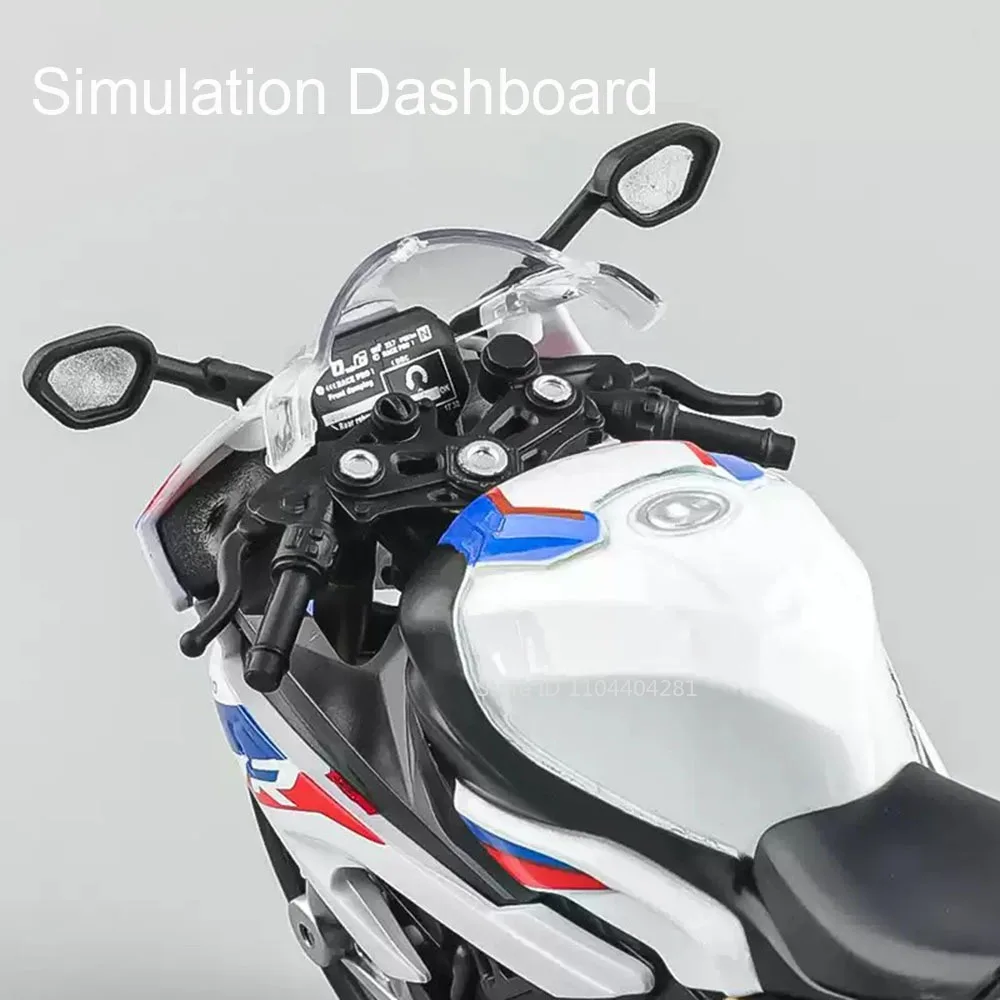1:12 Kawasaki 400H2R S1000RR Modell Motorrad Spielzeug Legierung Diecast Auto Vorderrad Lenkung mit Licht Motorrad Spielzeug für Kind Geschenk – Detail 4