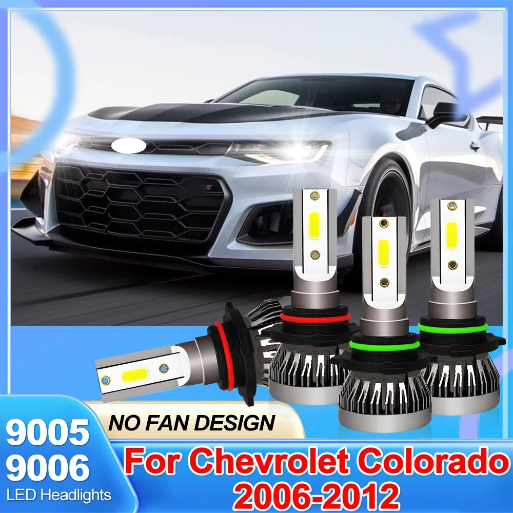 

For Chevrolet Colorado 2006-2012 9005 HB3 9006 HB4 LED Headlight Bulbs Kit NO FAN Design High Quality Front Headlights