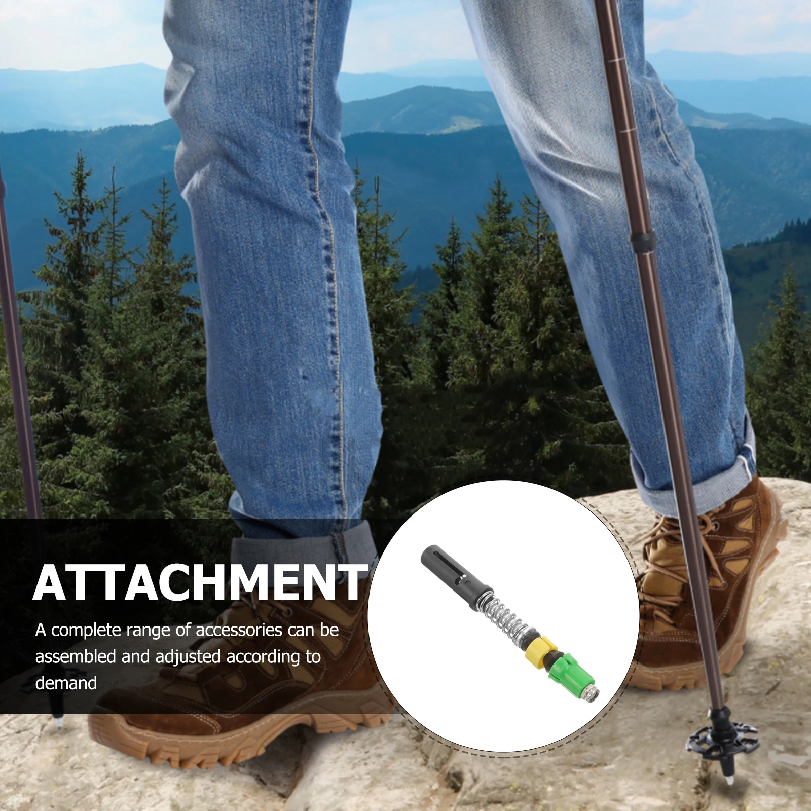 

Hiking Stick Expansion Tube Green Shock Absorption Trekking Pole Accessories Adjustable Length Cane Parts Walking Stick