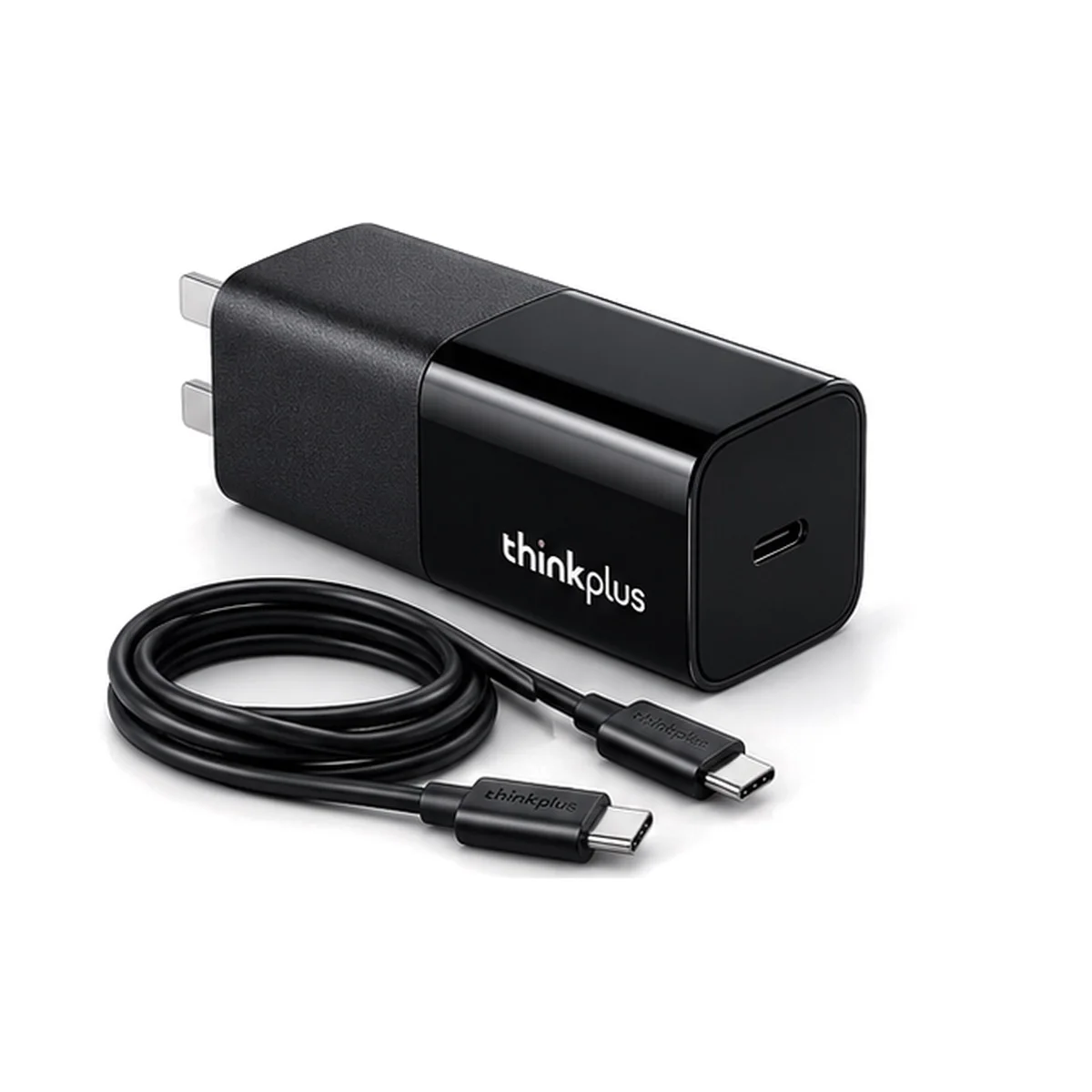 Lenovo thinkplus Lipstick GaN Charger 65W Fast Charging USB C PD3.0 QC3.0 PPS Wall Adapter for Laptop MacBook Samsung Phone Tabl