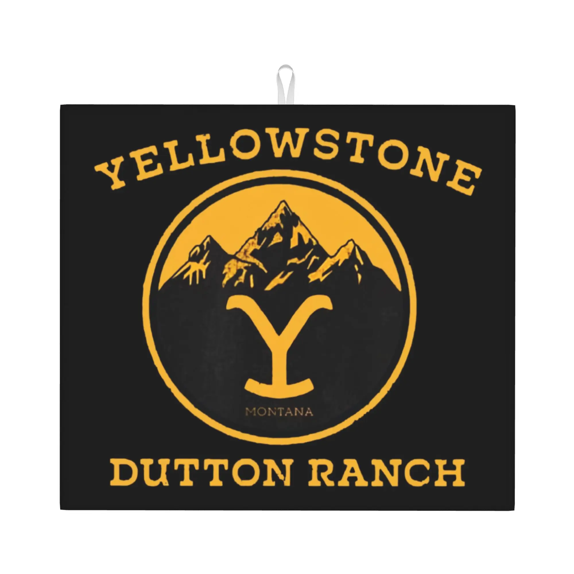 Dutton Ranch Yellowstone Logo Non Slip Kitchen Counter Protector Mat Barware Tableware Reusable  Bathroom Drying Mat For Kitchen