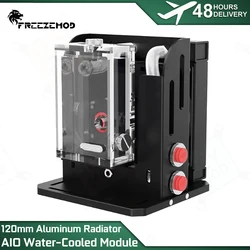 FREEZEMOD AIO Water Cooled Module 400L/H Water Pump and Water Tank Integrated 12V/24V Aluminum Radiator SLMZ-LS-120S