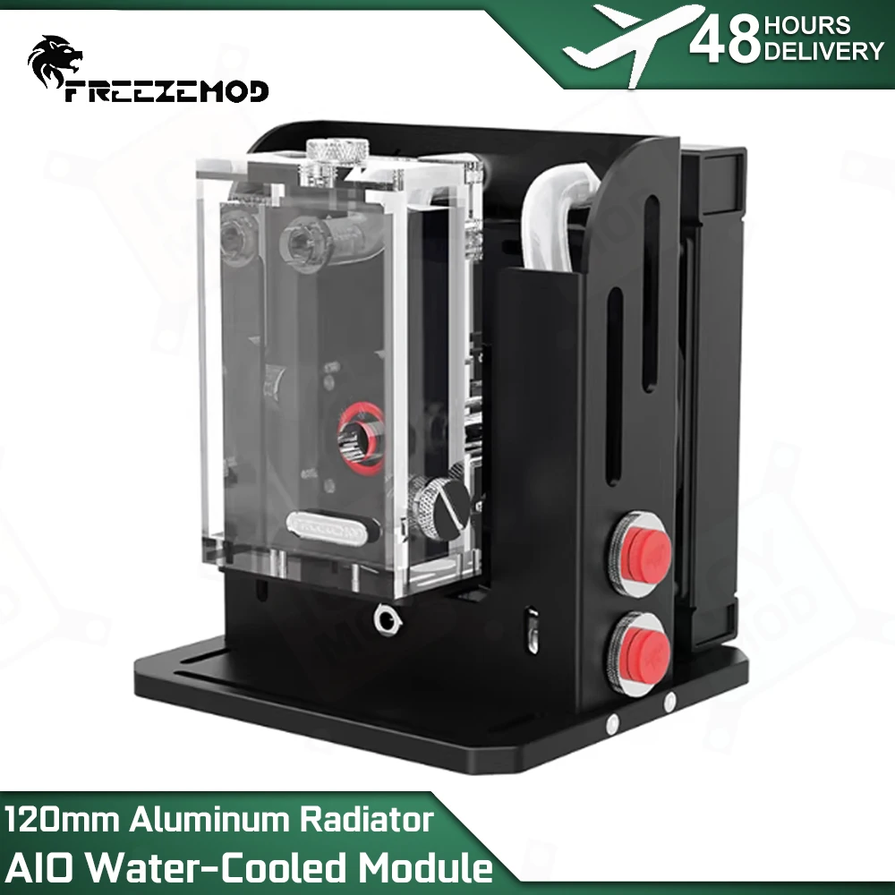 FREEZEMOD AIO Moduł chłodzony wodą 400L/H Pompa wodna i zbiornik na wodę Zintegrowany grzejnik aluminiowy 12V/24V SLMZ-LS-120S