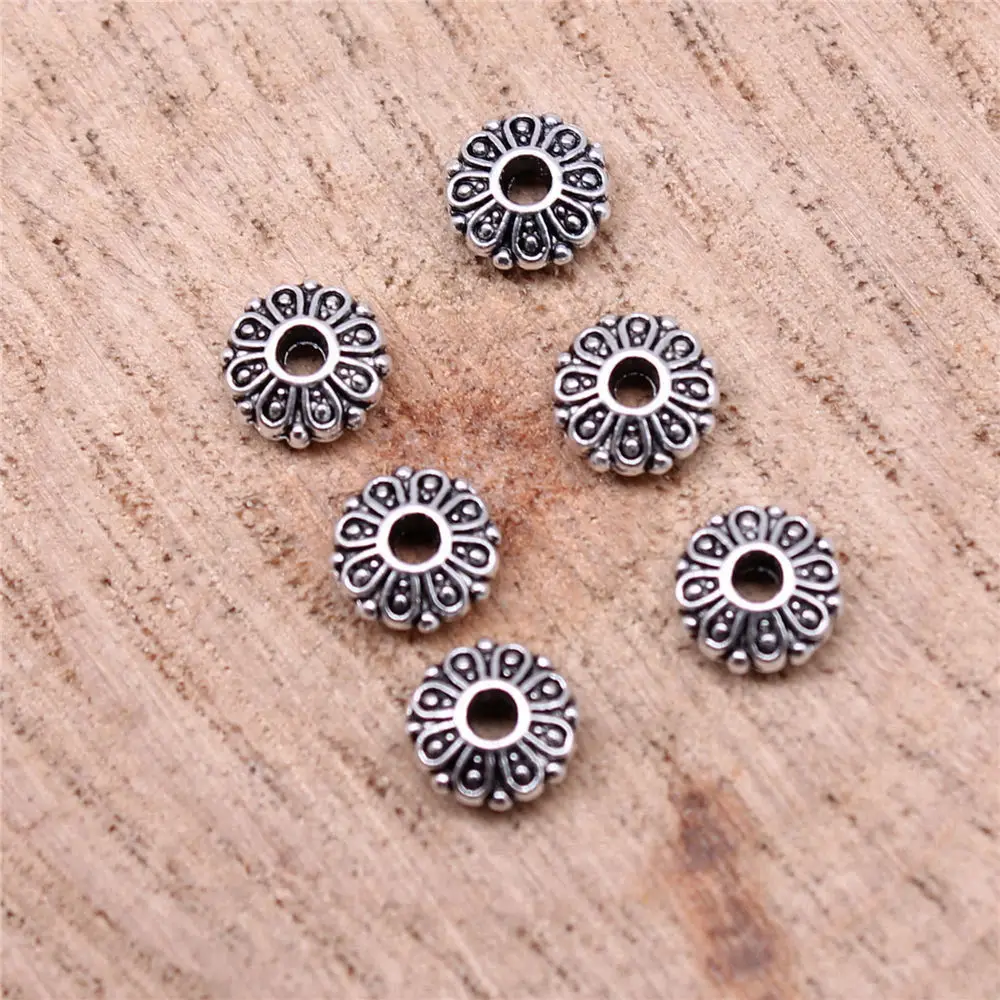 Diy Accessories Small Hole Beads Charms Supplies For Jewelry 6x6x2mm 100pcs