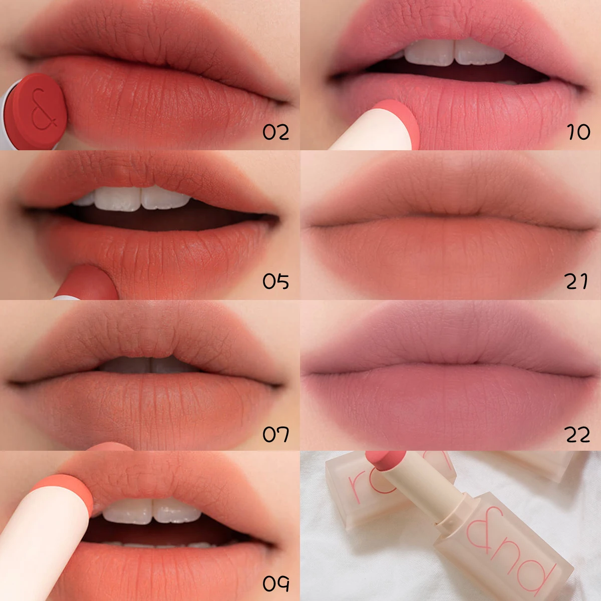 [ClearanceSale] rom&nd Zero Matte Lipstick,Lightweight Texture,Rich Pigmentation,Effortless Glide,Korean Cosmetic,Korean Makeup