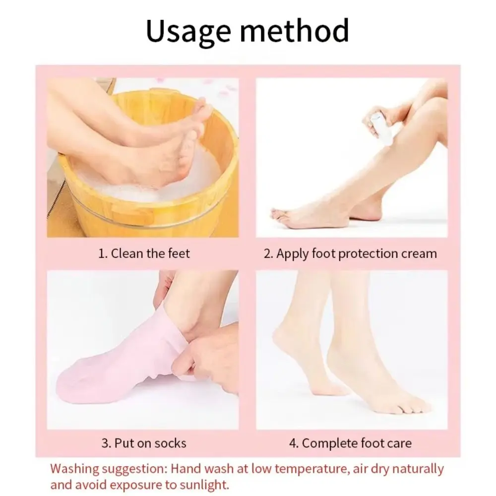 Anti Cracking Foot Care Socks Unisex Waterproof Pain Relief Dead Skin Remove Protector Silicone Skin Care Socks Women