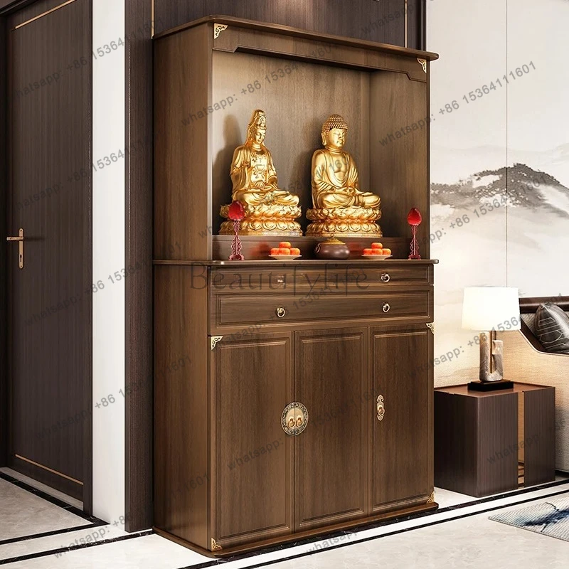 new modern household shrine offering table, shrine God of Wealth cabinet, light luxury shrine stand cabinet
