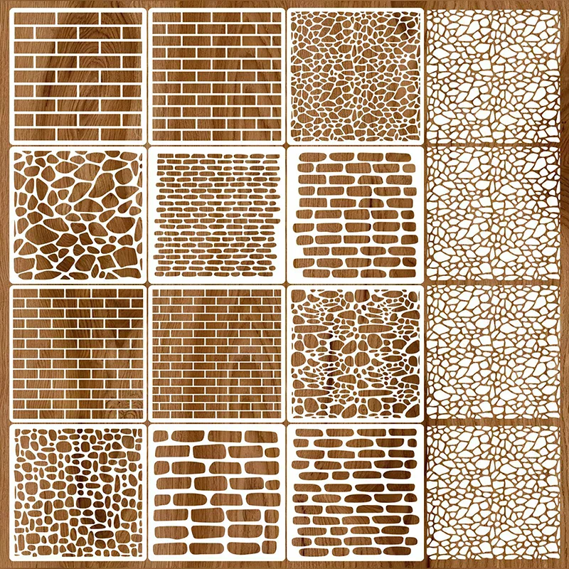 

12 Pack Washable StencilsReusable Spray Paint TemplatesFloor Doodling, Home Decor & Art Projects Tool