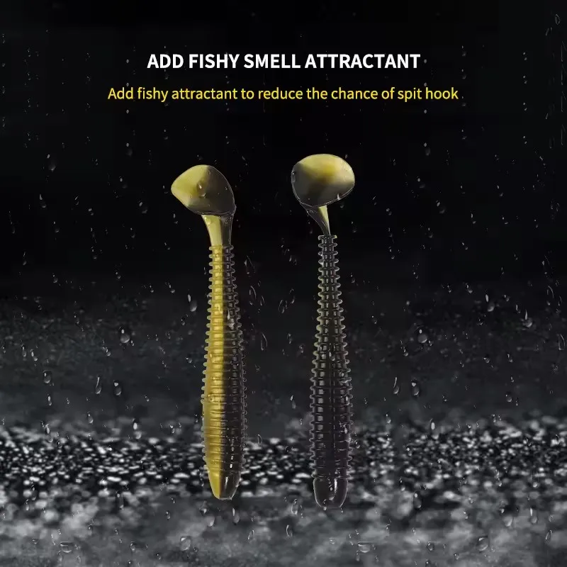 35 قطعة Wobblers دودة لينة الصيد السحر مزدوجة اللون الاصطناعي سيليكون لينة الطعم الاصطناعي باس الصيد سويم معالجة كومبو