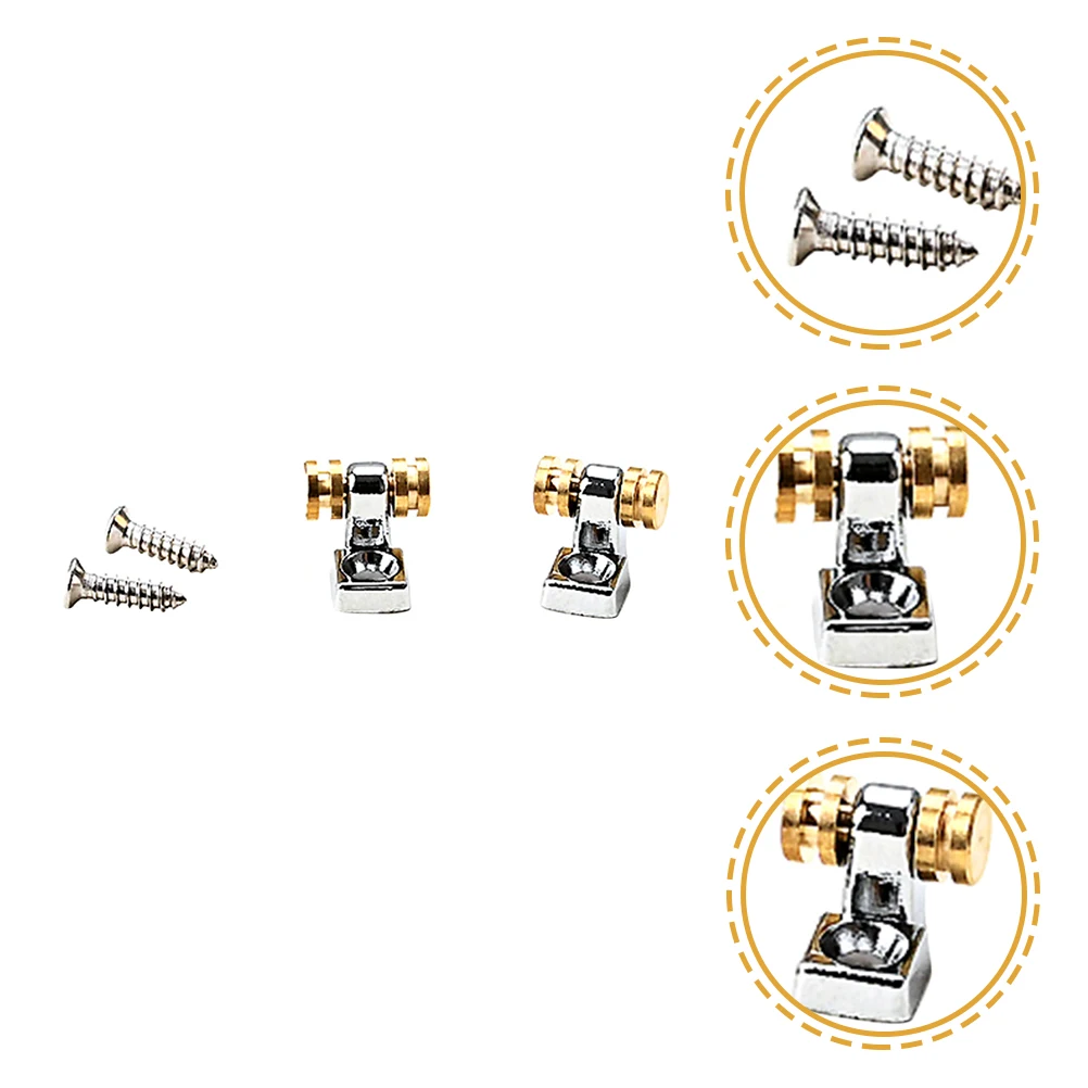 

2 Pcs Guitar String Buckle Accessories Slider for Electric Parts Guitars Bass Tree Guide Metal Retainer